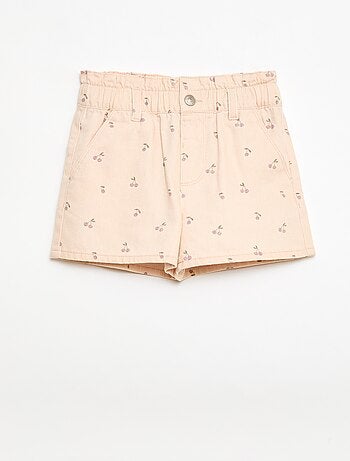 Short estampado integral em algodão