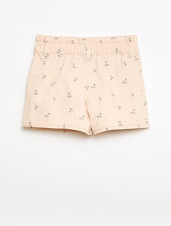 Short estampado integral em algodão