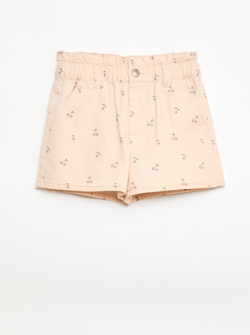 Short estampado integral em algodão Rosa - Kiabi