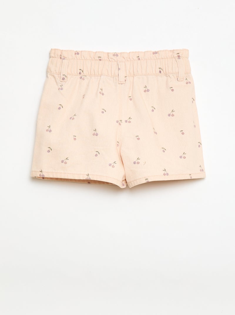 Short estampado integral em algodão Rosa - Kiabi