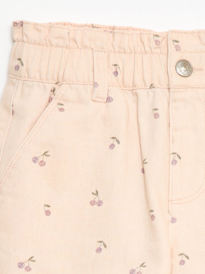 Short estampado integral em algodão Rosa - Kiabi