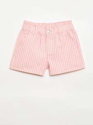 Short estampado integral em algodão