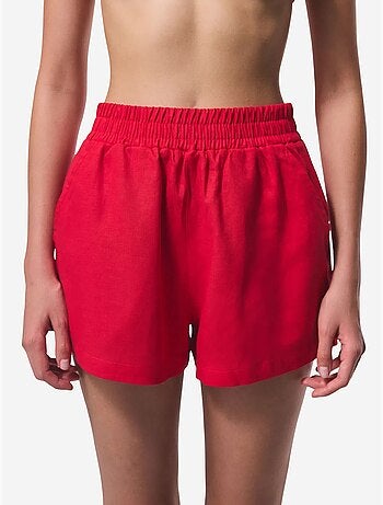 Short feminino com cintura elástica e cós médio penti