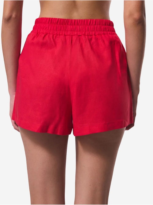 Short feminino com cintura elástica e cós médio penti - Kiabi Short feminino com cintura elástica e cós médio penti - Kiabi