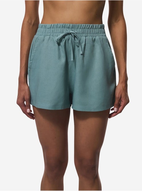 Short feminino com cós elástico e cintura média penti - Kiabi Short feminino com cós elástico e cintura média penti - Kiabi