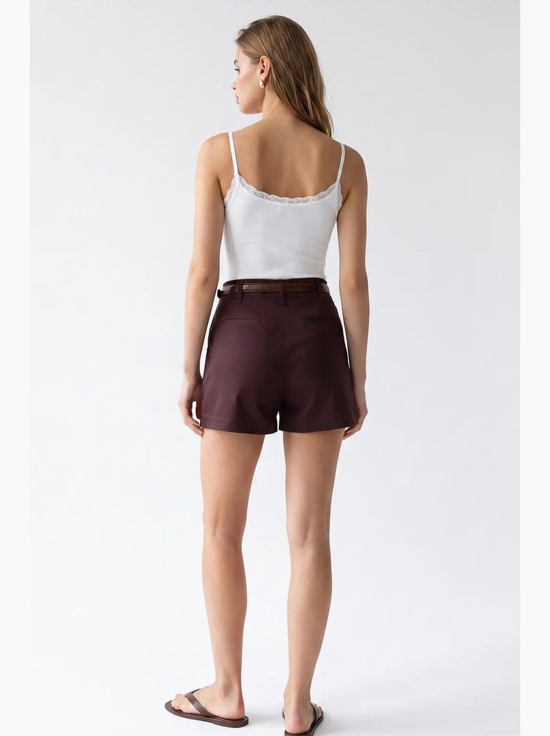 Short feminino mixray Vermelho bordô - Kiabi