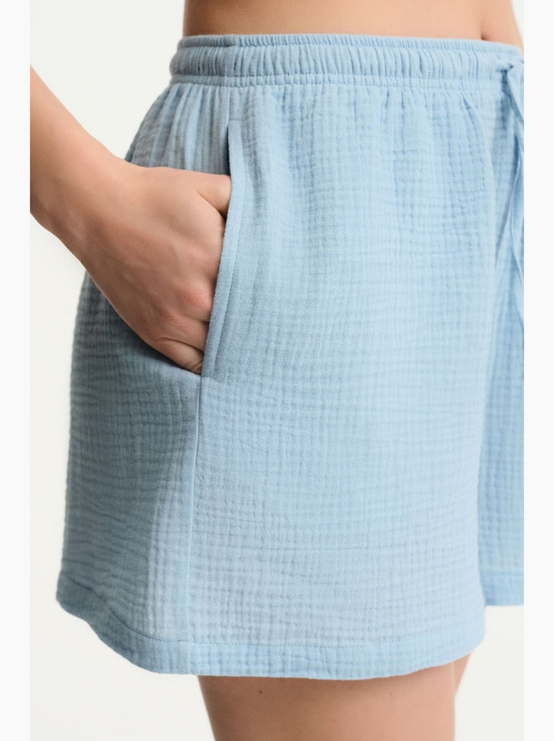 Short feminino pastel lessi penti Azul-céu - Kiabi