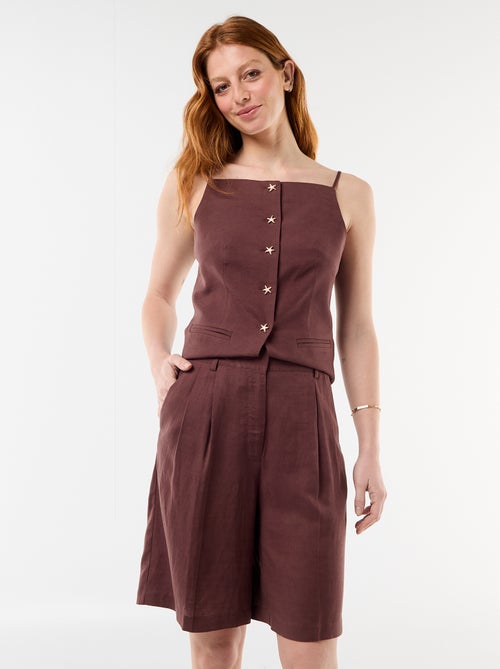 Short Largo com Pregas - Kiabi