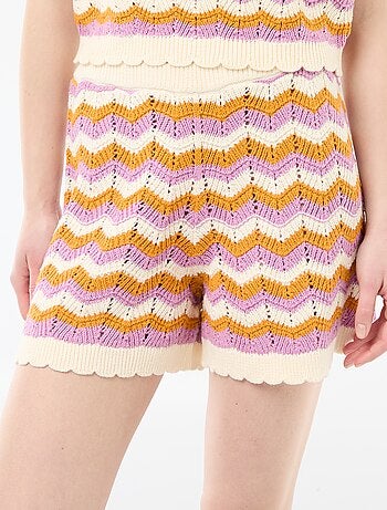Short Largo em Crochê