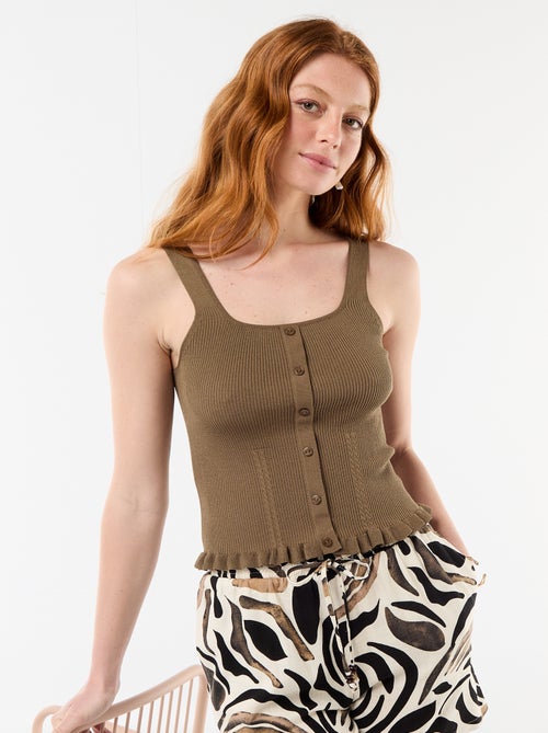 Short leve com 2 bolsos em linho misto - Kiabi