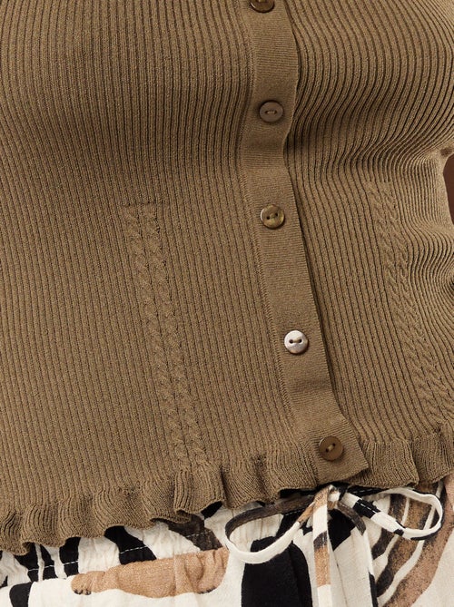 Short leve com 2 bolsos em linho misto - Kiabi