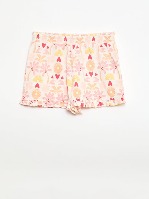 Short leve com folhos - Kiabi