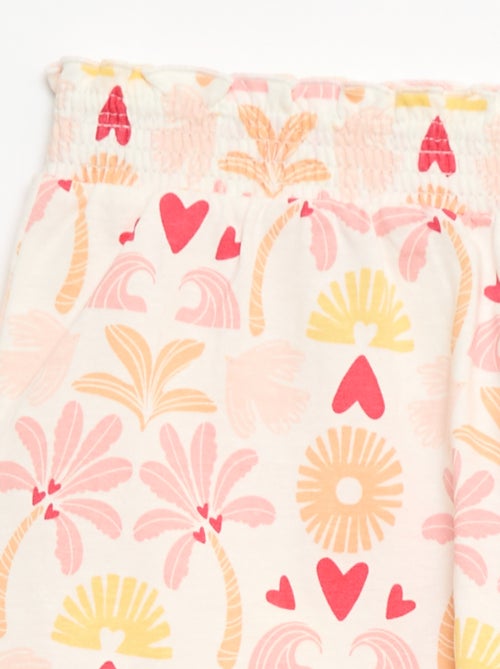 Short leve com folhos - Kiabi