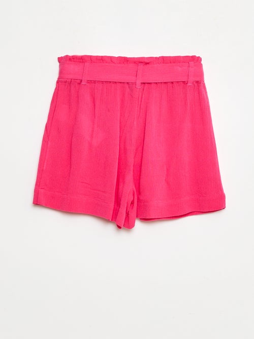 Short leve com laço liso - Kiabi