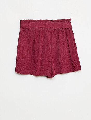 Short leve com laço liso