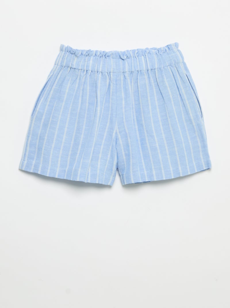 Short liso com laço fantasia Azul - Kiabi