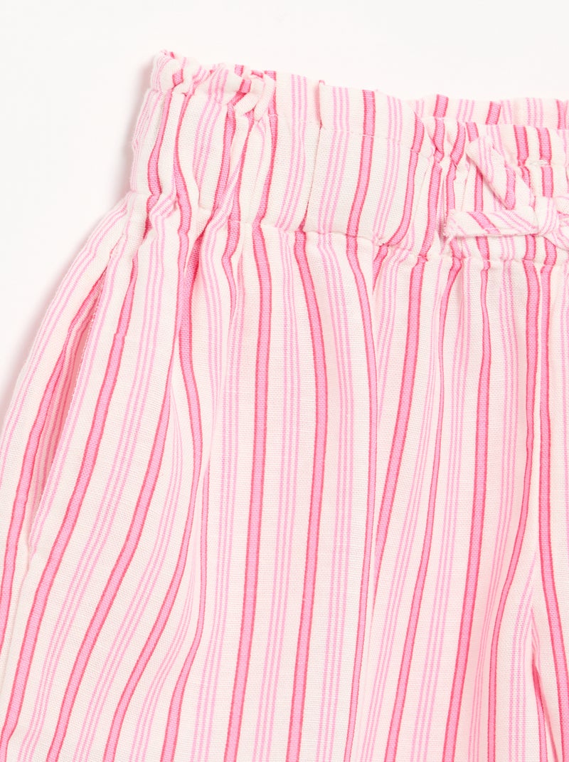Short liso com laço fantasia Rosa - Kiabi