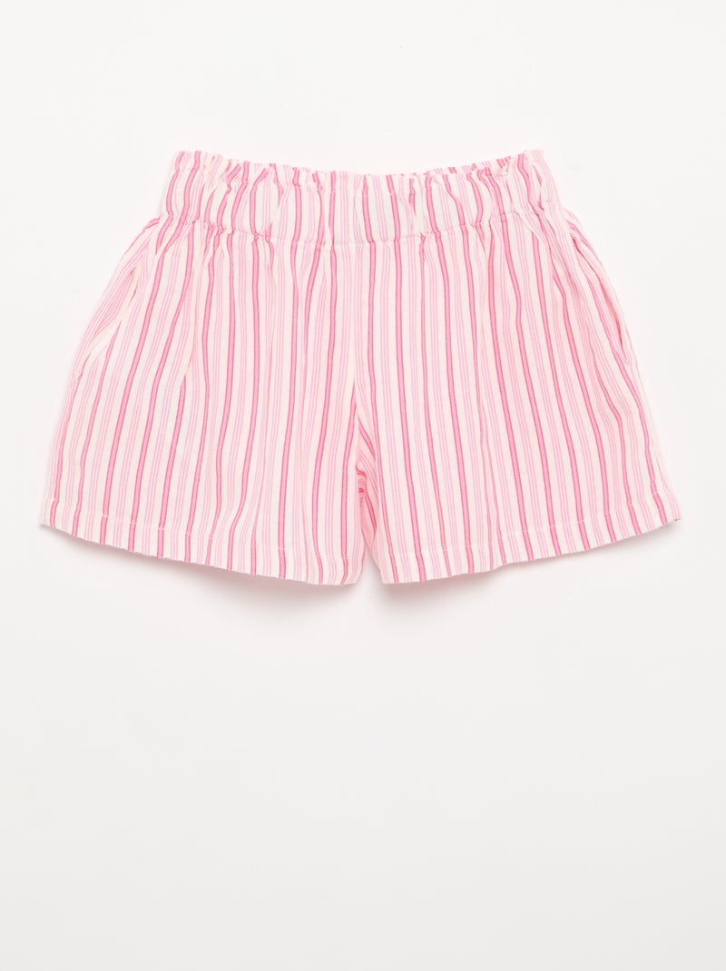 Short liso com laço fantasia Rosa - Kiabi