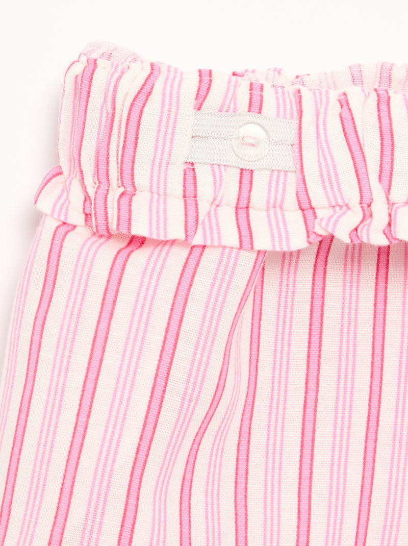 Short liso com laço fantasia Rosa - Kiabi