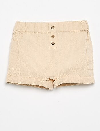 Short liso de seersucker