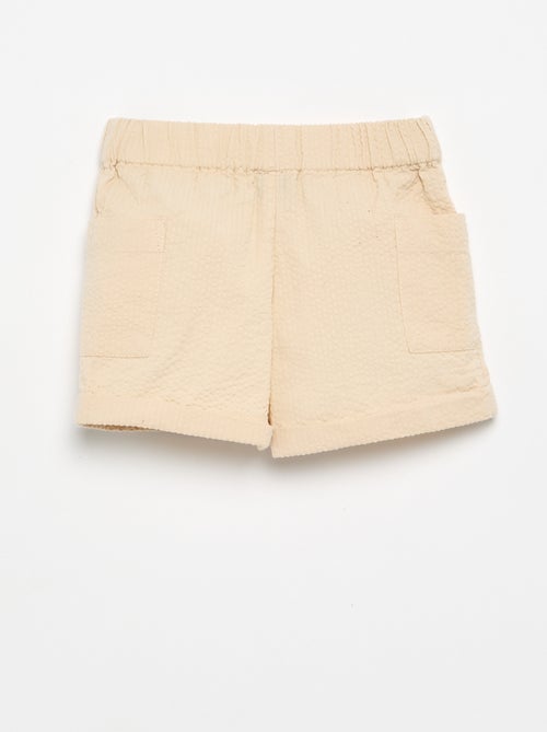 Short liso de seersucker - Kiabi