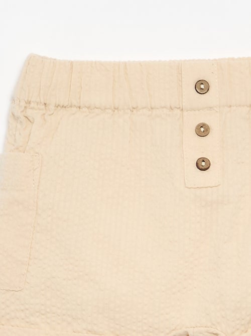 Short liso de seersucker - Kiabi