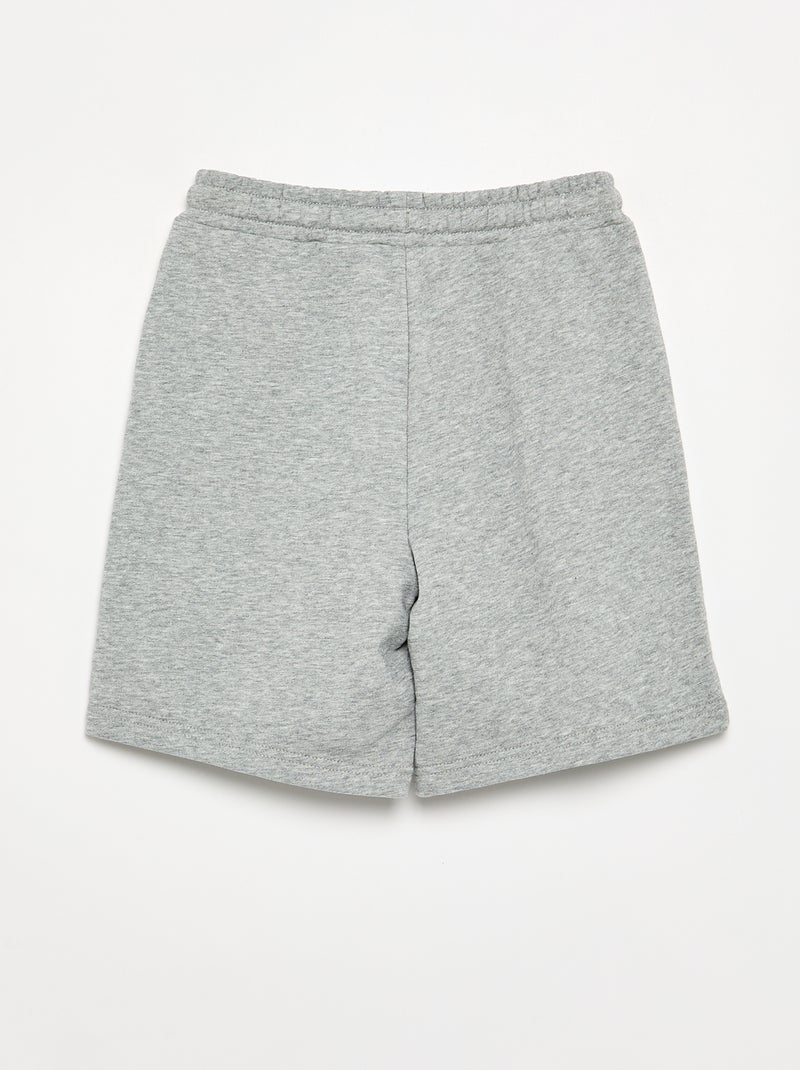 Short liso em moletão não cardado Branco - Kiabi