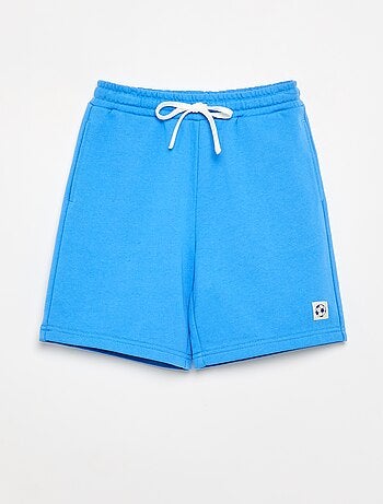 Short liso em moletão não cardado