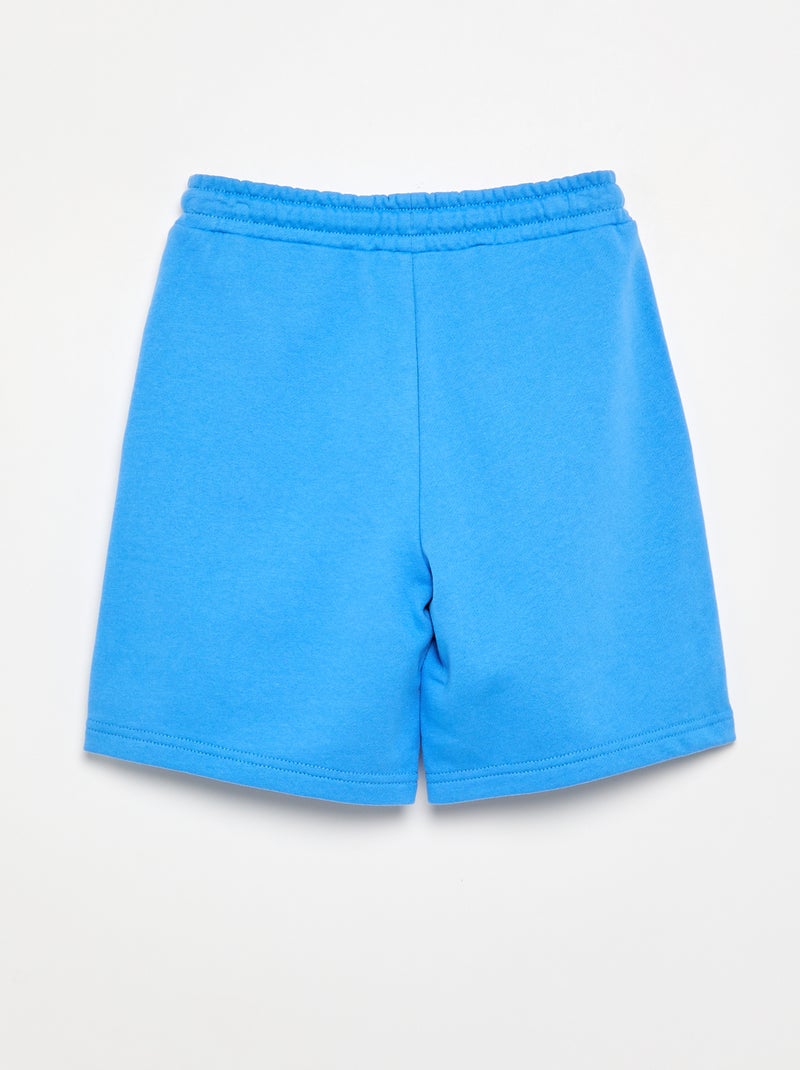 Short liso em moletão não cardado Branco - Kiabi