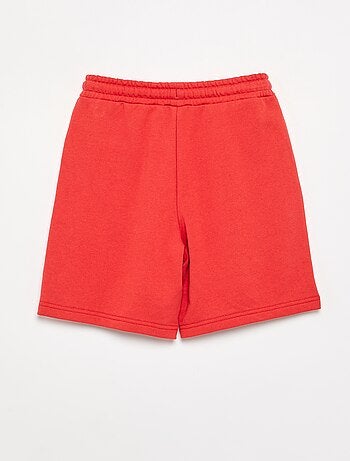 Short liso em moletão não cardado