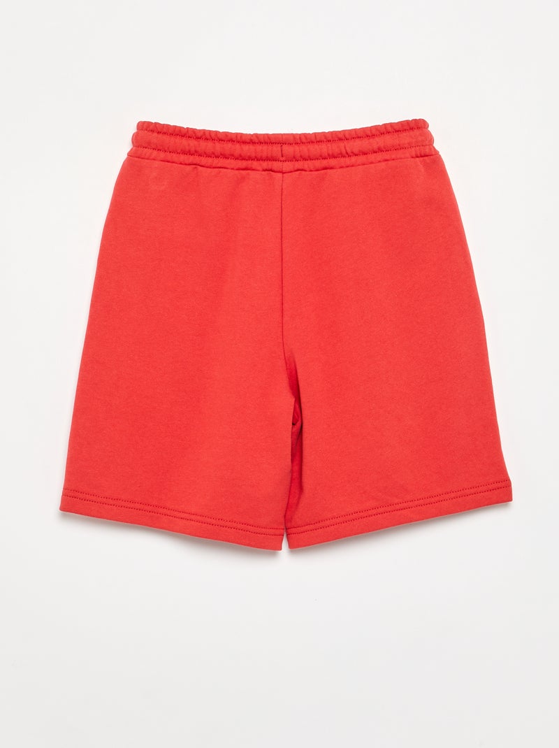Short liso em moletão não cardado Branco - Kiabi