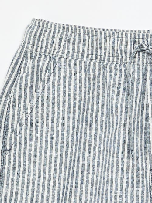 Short listrado leve em mistura de linho - Kiabi