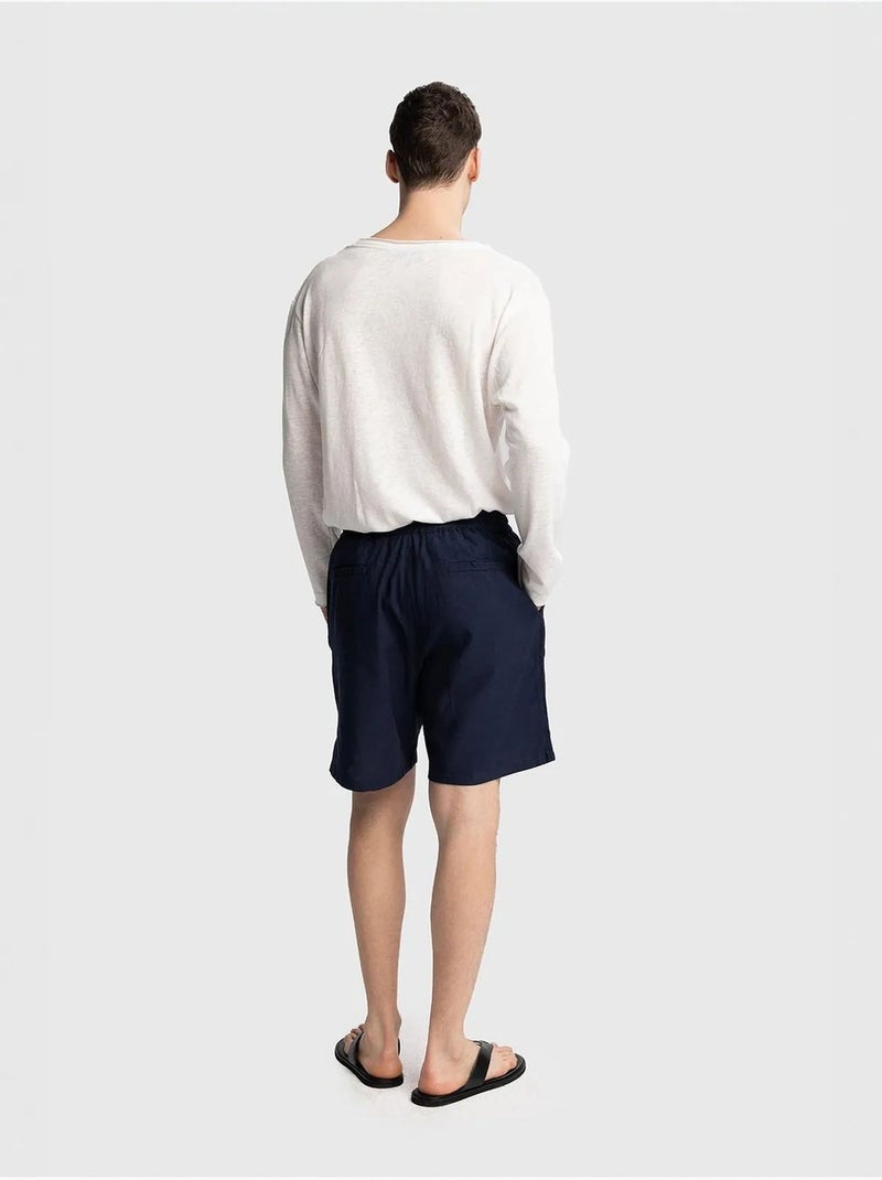 Short masculino de alfaiataria giesto Azul-marinho - Kiabi