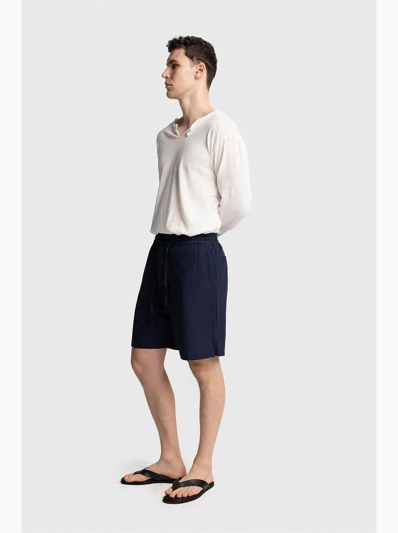 Short masculino de alfaiataria giesto Azul-marinho - Kiabi