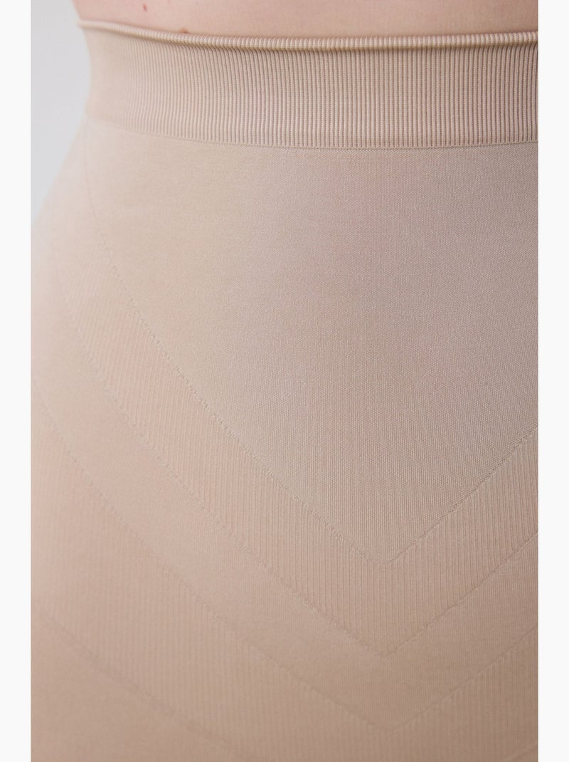 Short modelador cintura alta sem costura penti Bege-argila - Kiabi