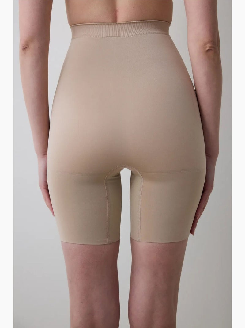 Short modelador cintura alta sem costura penti Bege-argila - Kiabi