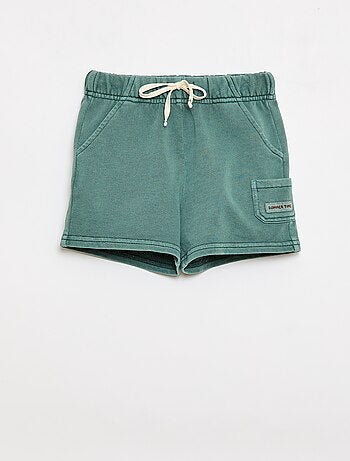 Short reto em french terry de algodão liso