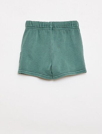 Short reto em french terry de algodão liso