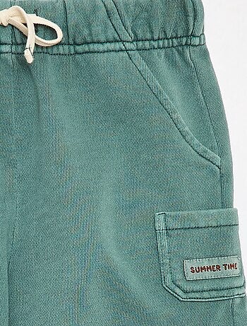 Short reto em french terry de algodão liso