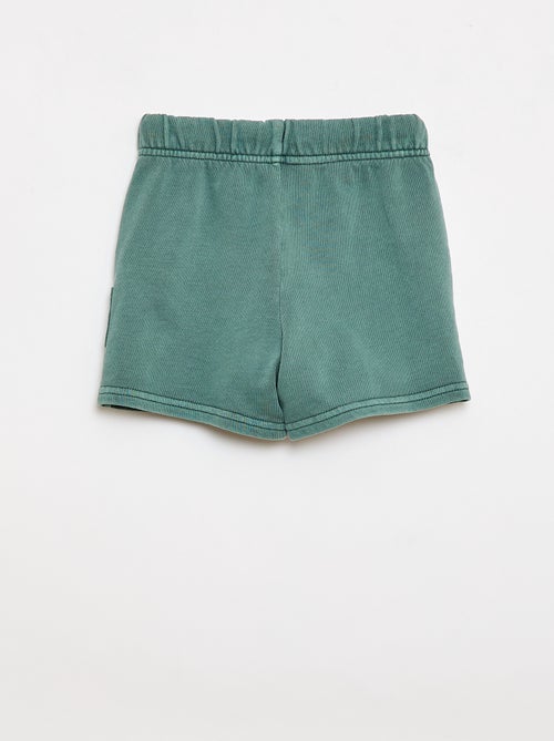 Short reto em french terry de algodão liso - Kiabi