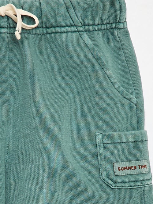 Short reto em french terry de algodão liso - Kiabi
