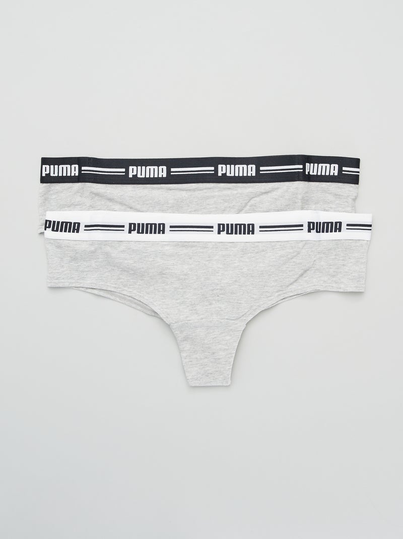 Shorties brasileiros 'Puma'  - Lote de 2 CINZA - Kiabi