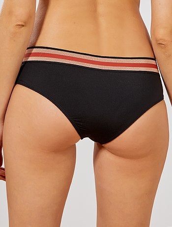 Shorties de banho com cinto contrastado - Kiabi