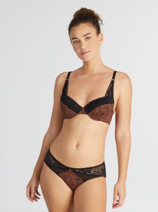 Shorties de microfibra e renda 'Envie de lingerie'