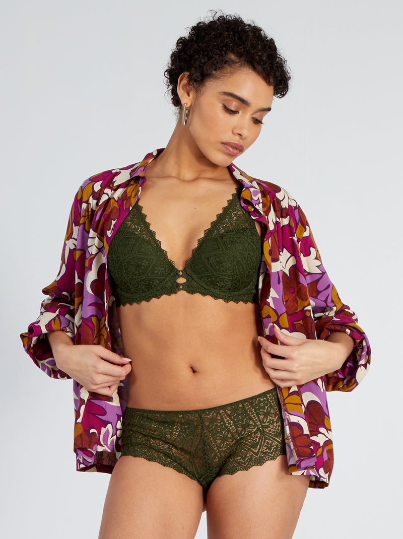 Shorties de renda VERDE - Kiabi