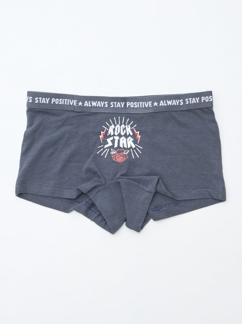 Shorties em jersey - Lote de 3 Azul - Kiabi