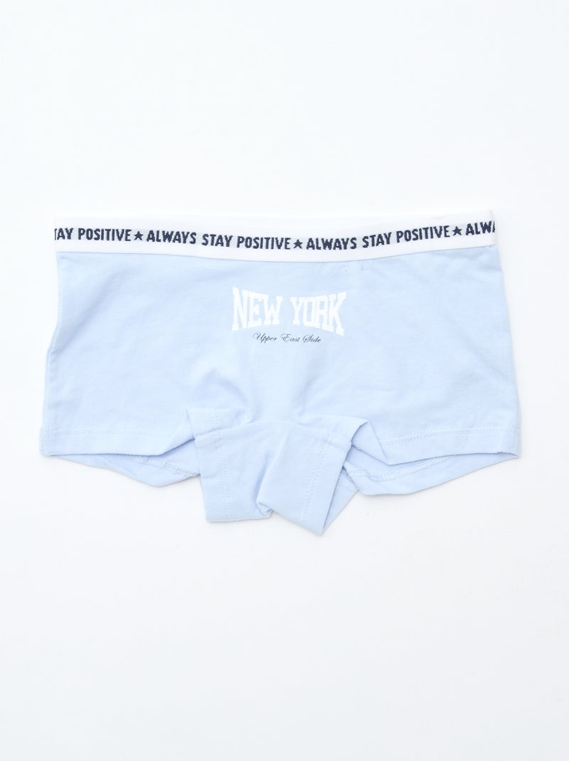 Shorties em jersey - Lote de 3 Azul - Kiabi