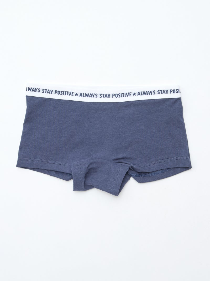 Shorties em jersey - Lote de 3 Azul - Kiabi
