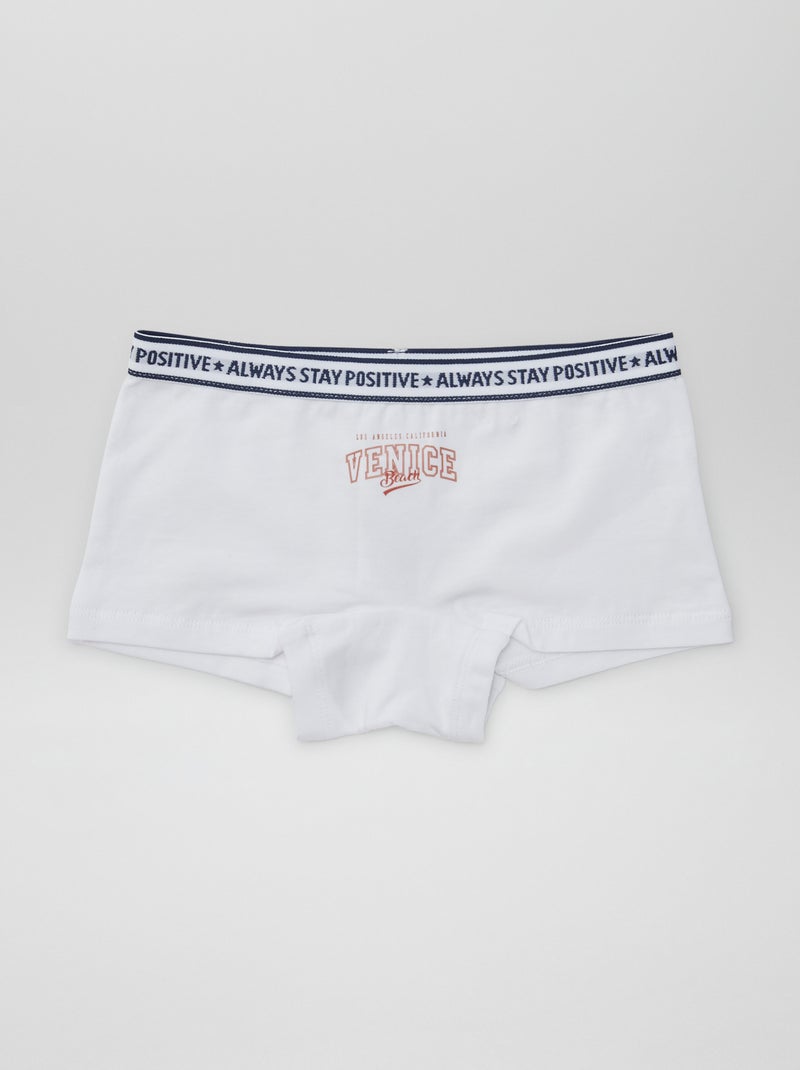 Shorties em jersey - Lote de 3 BRANCO - Kiabi