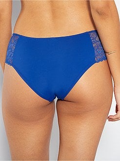 Shorties em microfibra e renda - Kiabi